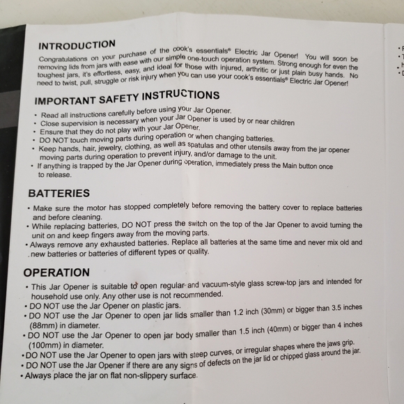 Cook's Essentials Battery Operated Jar Opener, unused - Picture 7 of 8